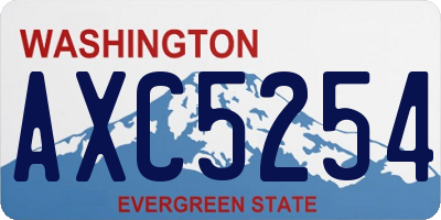 WA license plate AXC5254