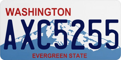 WA license plate AXC5255