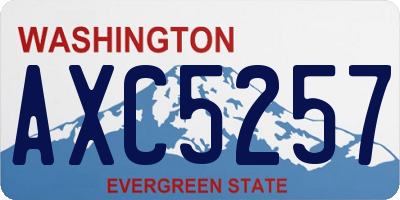 WA license plate AXC5257