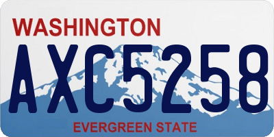 WA license plate AXC5258