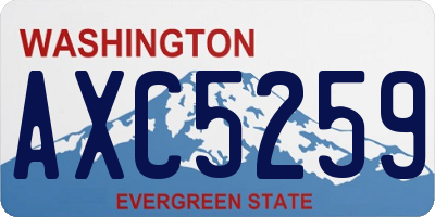 WA license plate AXC5259