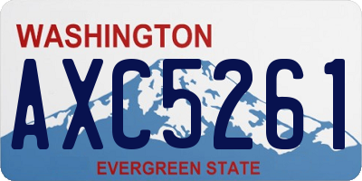 WA license plate AXC5261