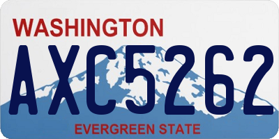 WA license plate AXC5262