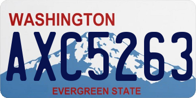 WA license plate AXC5263