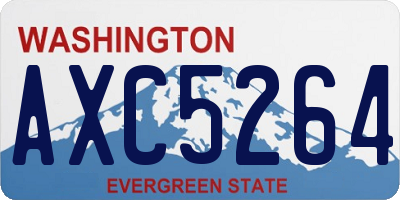 WA license plate AXC5264