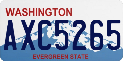 WA license plate AXC5265