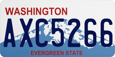 WA license plate AXC5266