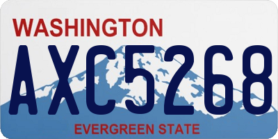 WA license plate AXC5268
