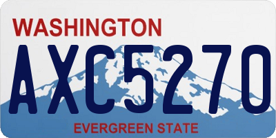 WA license plate AXC5270