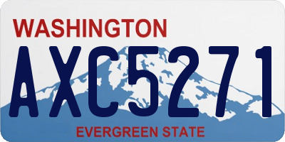 WA license plate AXC5271