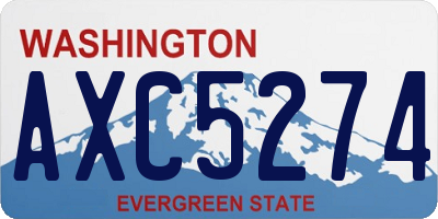 WA license plate AXC5274