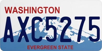 WA license plate AXC5275