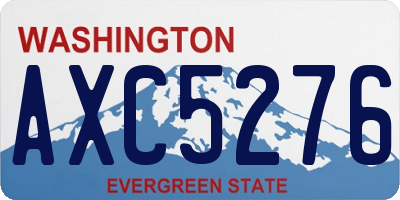 WA license plate AXC5276