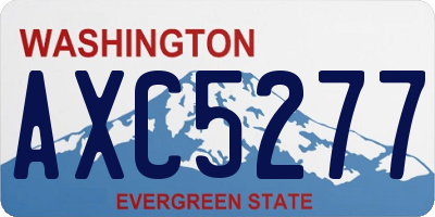 WA license plate AXC5277