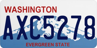 WA license plate AXC5278