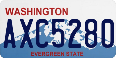 WA license plate AXC5280