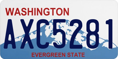 WA license plate AXC5281