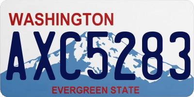 WA license plate AXC5283