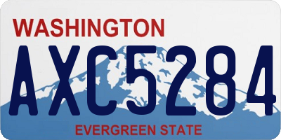 WA license plate AXC5284