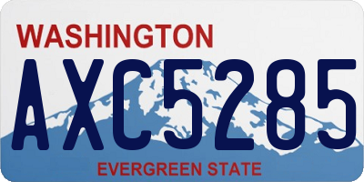 WA license plate AXC5285