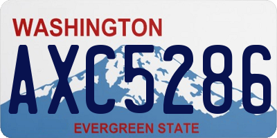 WA license plate AXC5286