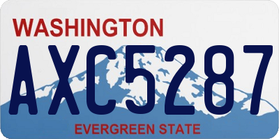 WA license plate AXC5287