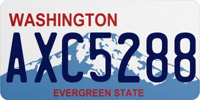 WA license plate AXC5288