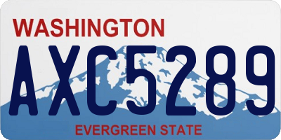 WA license plate AXC5289