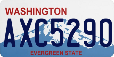 WA license plate AXC5290