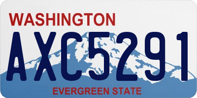 WA license plate AXC5291