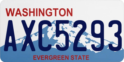 WA license plate AXC5293