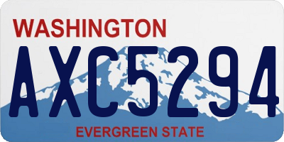 WA license plate AXC5294