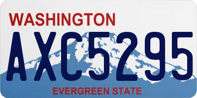 WA license plate AXC5295