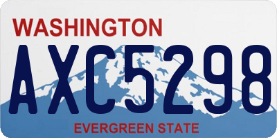 WA license plate AXC5298
