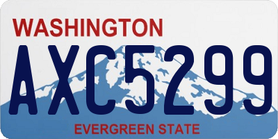 WA license plate AXC5299