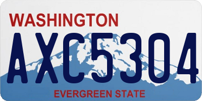 WA license plate AXC5304