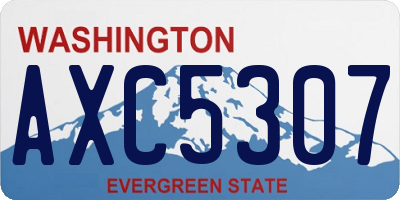 WA license plate AXC5307