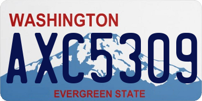 WA license plate AXC5309