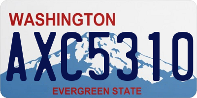 WA license plate AXC5310