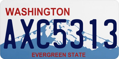 WA license plate AXC5313