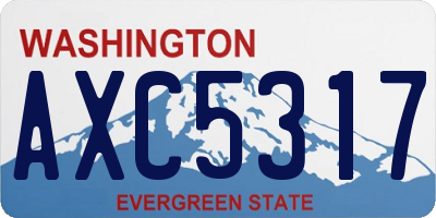 WA license plate AXC5317