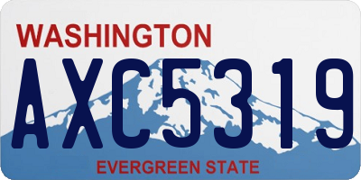 WA license plate AXC5319