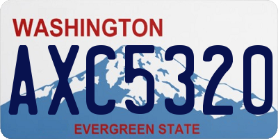 WA license plate AXC5320