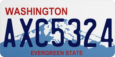 WA license plate AXC5324