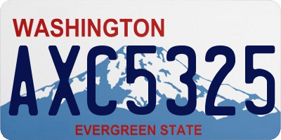 WA license plate AXC5325