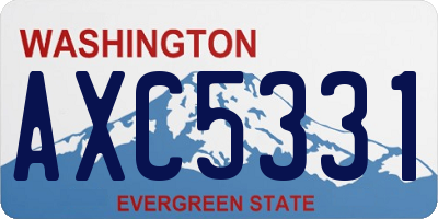 WA license plate AXC5331