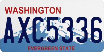 WA license plate AXC5336