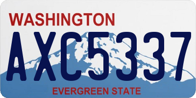 WA license plate AXC5337