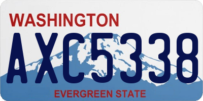 WA license plate AXC5338