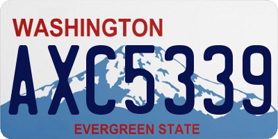 WA license plate AXC5339
